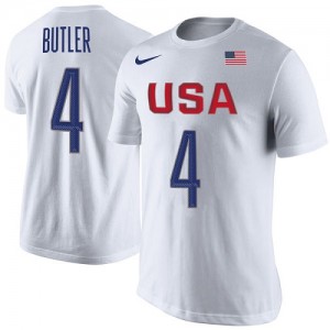 Nike NBA Tee-Shirt Team USA Jimmy Butler USA Basketball Rio Replica Name & Number Blanc Homme 