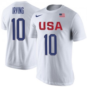 T-Shirt Team USA Homme Nike Blanc Kyrie Irving USA Basketball Rio Replica Name & Number