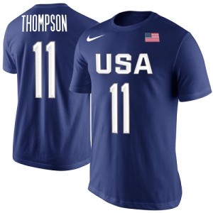 T-Shirt Team USA Homme Nike Bleu royal Klay Thompson USA Basketball Rio Replica Name & Number 