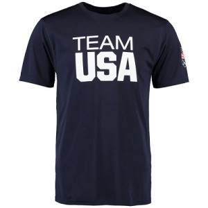 NBA Tee-Shirt De Team USA bleu marine Coast to Coast Performance Homme