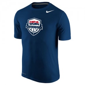 Nike T-Shirts De Team USA Homme bleu marine Basketball Legend 2.0 Performance
