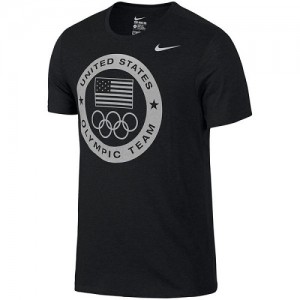 Nike Tee-Shirt Basket Team USA Dri-Blend Logo Performance Homme Noir de carbone 