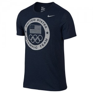 T-Shirt Team USA bleu marine Nike Homme Dri-Blend Logo Performance