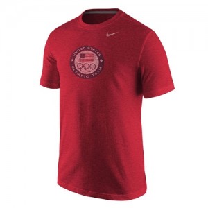 Tee-Shirt Basket Team USA Dri-Blend Logo Performance Nike Homme Rouge 