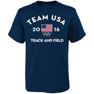  Tee-Shirt Team USA USA Track and Field NGB Very Official National Governing Body bleu marine Homme
