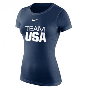 T-Shirt Basket Team USA Nike bleu marine Core Team Femme