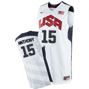 Nike NBA Maillot De Anthony Team USA Blanc 2012 Olympics Basketball No.15 Homme