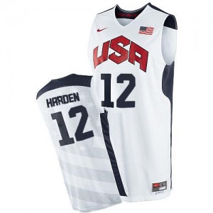 Nike Maillots De Basket James Harden Team USA Homme #12 2012 Olympics Basketball Blanc