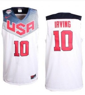 Nike NBA Maillots De Kyrie Irving Team USA Homme 2014 Dream Team Basketball Blanc No.10