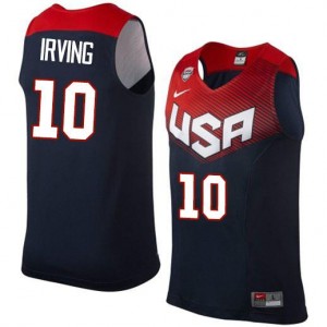 Nike Maillot Irving Team USA #10 Homme 2014 Dream Team Basketball bleu marine