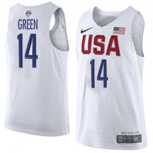 Maillot Basket Draymond Green Team USA Nike Blanc Homme #14 2016 Olympics Basketball