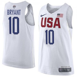 Nike NBA Maillot Basket Bryant Team USA Blanc 2016 Olympics Basketball #10 Homme