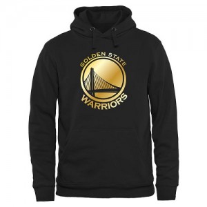  NBA Hoodie Basket Warriors Noir Homme Gold Collection Pullover
