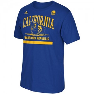 Adidas NBA T-Shirt Basket GSW Team Cali Bear Homme Bleu royal