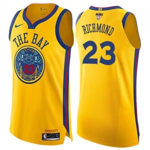 Nike Maillot Basket Mitch Richmond Golden State Warriors Enfant No.23 or 2018 Finals Bound City Edition