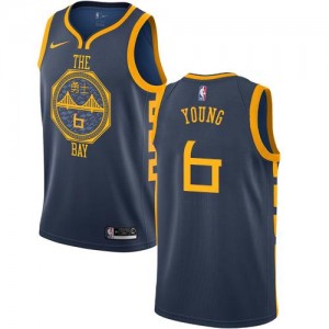 Nike NBA Maillot Nick Young Golden State Warriors Enfant City Edition bleu marine #6
