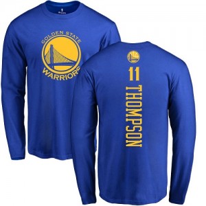 Nike NBA T-Shirt Basket Thompson GSW Bleu royal Backer Long Sleeve No.11 Homme & Enfant