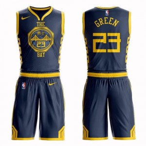 Nike NBA Maillot De Basket Green Golden State Warriors Enfant #23 bleu marine Suit City Edition