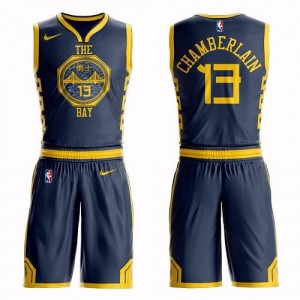 Nike Maillots De Basket Wilt Chamberlain GSW #13 Suit City Edition bleu marine Enfant