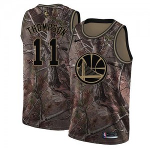 Nike Maillots Thompson Golden State Warriors #11 Camouflage Realtree Collection Enfant