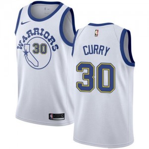 Nike NBA Maillot Curry Golden State Warriors Blanc #30 Enfant Hardwood Classics