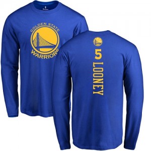Nike NBA T-Shirt Basket Kevon Looney Warriors Long Sleeve No.5 Homme & Enfant Bleu royal Backer