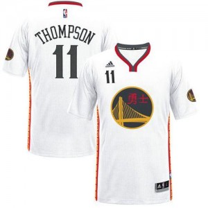 Maillots De Klay Thompson GSW Homme 2017 Chinese New Year Adidas Blanc #11