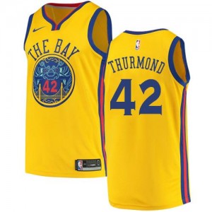 Maillots Basket Thurmond GSW or No.42 Nike Homme City Edition