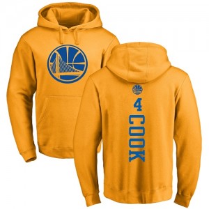 Nike Sweat à capuche Quinn Cook Golden State Warriors Pullover #4 Homme & Enfant or One Color Backer