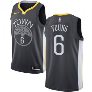 Nike NBA Maillot Basket Young Golden State Warriors No.6 Noir Homme Statement Edition