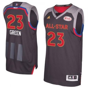 Adidas NBA Maillots Basket Green Warriors No.23 Homme Noir de carbone 2017 All Star