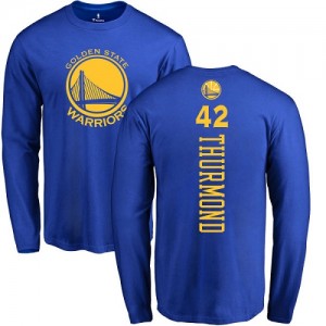Nike T-Shirt De Basket Thurmond Golden State Warriors Bleu royal Backer No.42 Homme & Enfant Long Sleeve