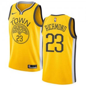 Maillot Basket Mitch Richmond GSW Nike Jaune Earned Edition No.23 Homme