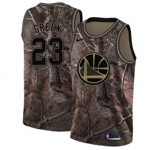 Nike NBA Maillot Basket Green Warriors Camouflage #23 Realtree Collection Homme
