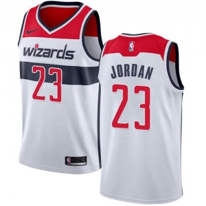 Maillots Basket Jordan Wizards Homme Association Edition Blanc #23 Nike
