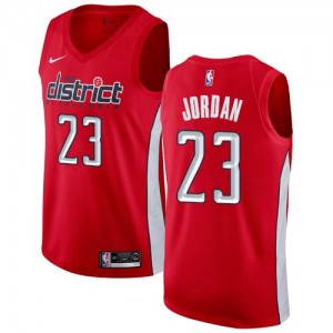 Nike NBA Maillots De Basket Jordan Wizards Rouge Earned Edition #23 Enfant