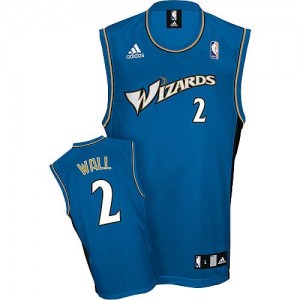 Adidas Maillots Basket John Wall Wizards No.2 Homme Bleu