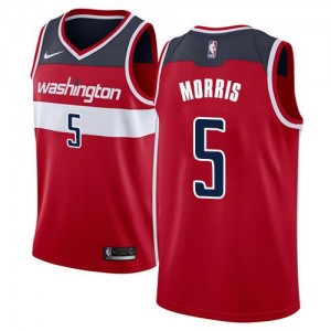 Nike Maillot Markieff Morris Wizards No.5 Homme Icon Edition Rouge