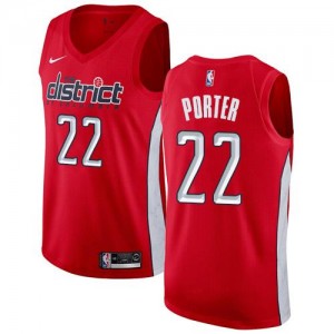 Nike NBA Maillots Porter Wizards #22 Rouge Earned Edition Enfant
