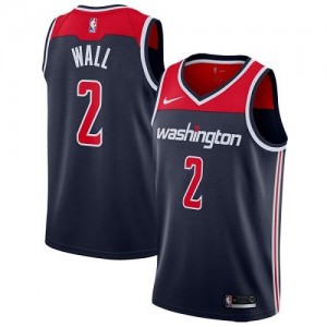 Maillot De John Wall Washington Wizards Enfant bleu marine #2 Statement Edition Nike