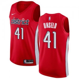 Maillot De Wes Unseld Wizards Earned Edition #41 Rouge Nike Enfant