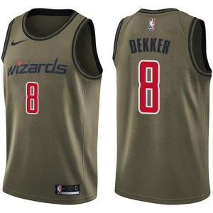 Nike Maillot De Basket Sam Dekker Washington Wizards Homme #8 vert Salute to Service