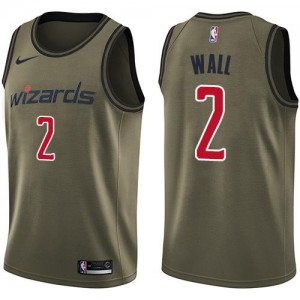Nike NBA Maillots Basket John Wall Wizards Salute to Service Enfant vert #2