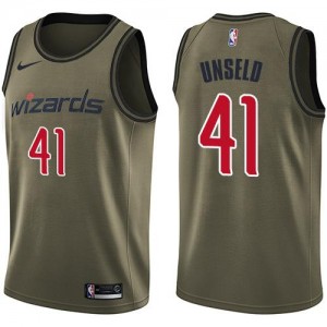 Nike NBA Maillots Basket Unseld Wizards vert Enfant No.41 Salute to Service