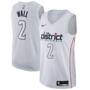 Nike Maillot Wall Washington Wizards City Edition Homme #2 Blanc