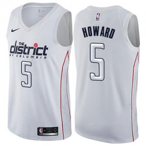 Nike NBA Maillots Howard Wizards Blanc #5 Enfant City Edition