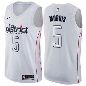Maillots Morris Washington Wizards #5 Homme Nike City Edition Blanc