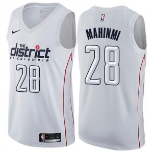Nike NBA Maillot Basket Ian Mahinmi Wizards Blanc Homme No.28 City Edition