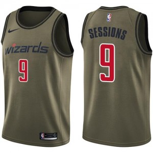 Nike NBA Maillots Sessions Washington Wizards Salute to Service Enfant No.9 vert