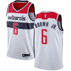 Maillot Brown Jr. Wizards Homme Association Edition No.6 Nike Blanc